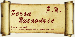Persa Mutavdžić vizit kartica